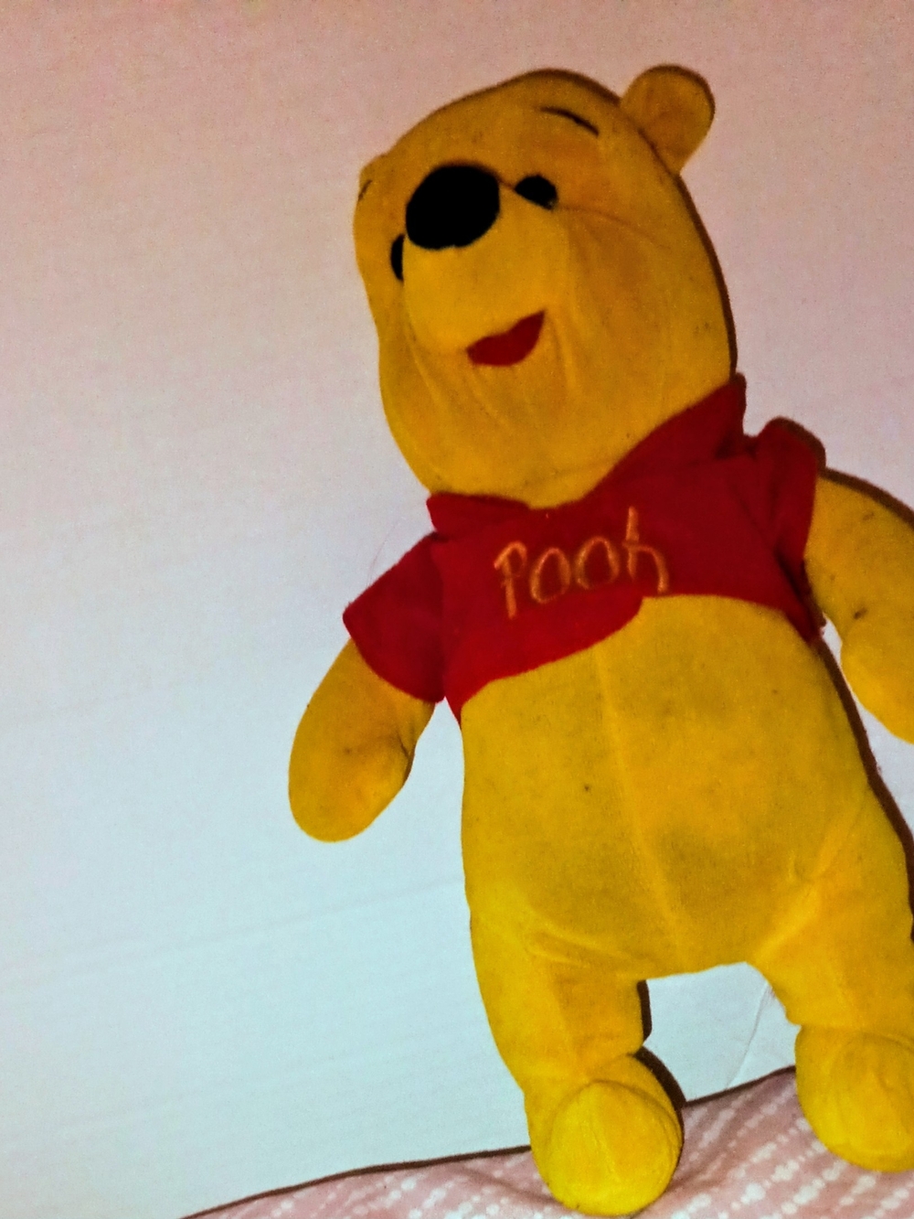 Winnie the Pooh Plush - Yellow with Red Shirt